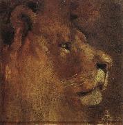 Louis Abrahams Lion-s head oil painting reproduction